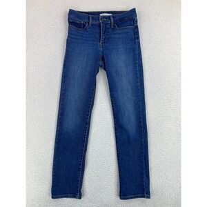 Levis Slimming Skinny Jeans Womens 28 Blue Medium Wash Mid Rise Stretch Denim